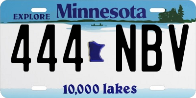 MN license plate 444NBV