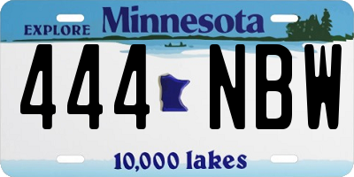 MN license plate 444NBW