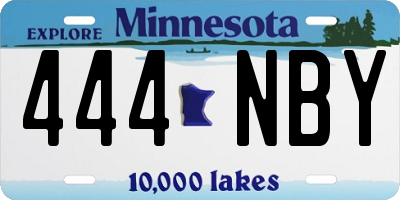 MN license plate 444NBY