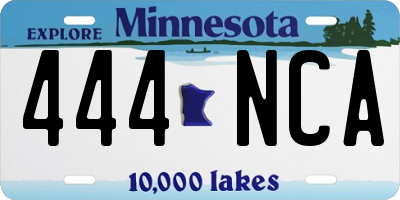 MN license plate 444NCA
