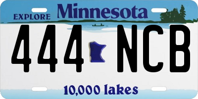 MN license plate 444NCB