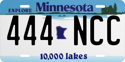MN license plate 444NCC