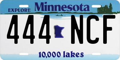 MN license plate 444NCF