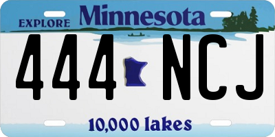 MN license plate 444NCJ