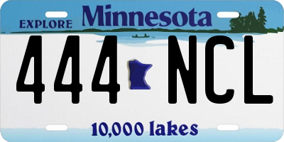 MN license plate 444NCL
