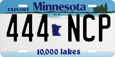 MN license plate 444NCP