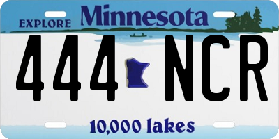 MN license plate 444NCR