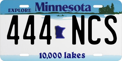 MN license plate 444NCS