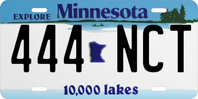 MN license plate 444NCT