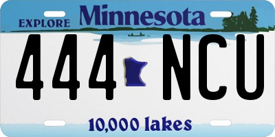 MN license plate 444NCU