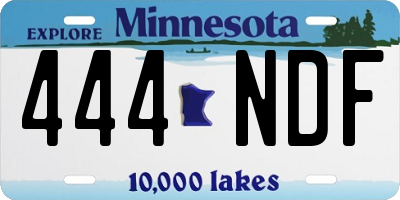 MN license plate 444NDF
