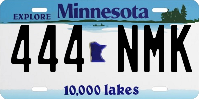 MN license plate 444NMK