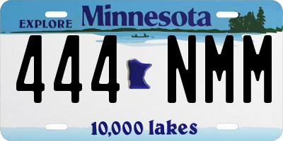 MN license plate 444NMM