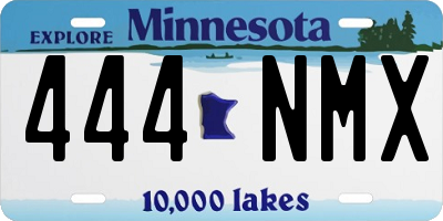 MN license plate 444NMX