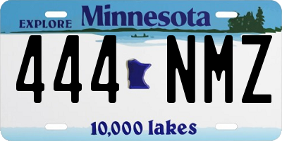 MN license plate 444NMZ