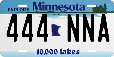 MN license plate 444NNA