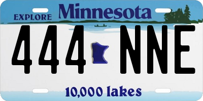 MN license plate 444NNE