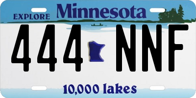 MN license plate 444NNF