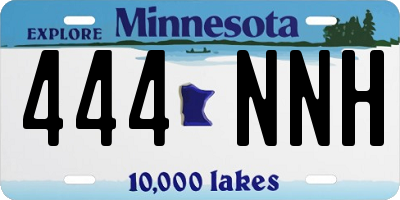 MN license plate 444NNH