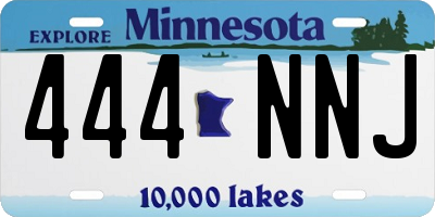 MN license plate 444NNJ