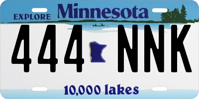 MN license plate 444NNK
