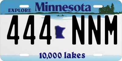 MN license plate 444NNM
