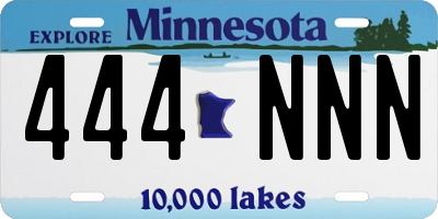 MN license plate 444NNN