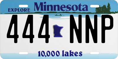 MN license plate 444NNP