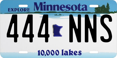 MN license plate 444NNS