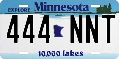 MN license plate 444NNT
