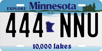MN license plate 444NNU