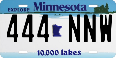 MN license plate 444NNW
