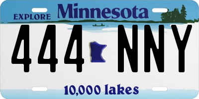 MN license plate 444NNY