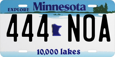 MN license plate 444NOA