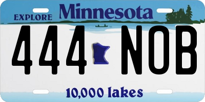 MN license plate 444NOB