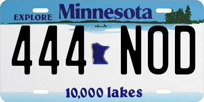 MN license plate 444NOD
