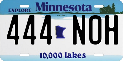 MN license plate 444NOH