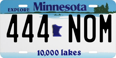 MN license plate 444NOM