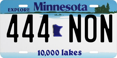 MN license plate 444NON