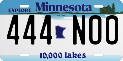 MN license plate 444NOO