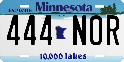 MN license plate 444NOR