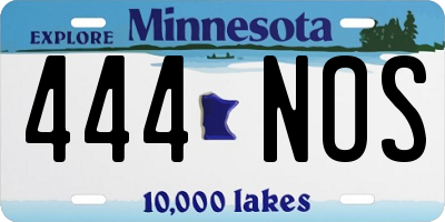 MN license plate 444NOS