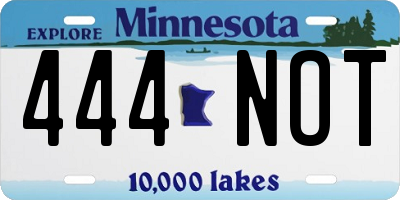 MN license plate 444NOT