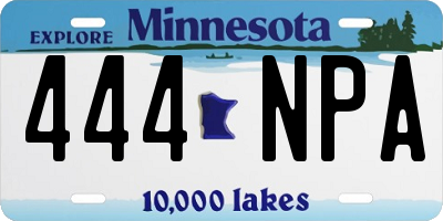 MN license plate 444NPA