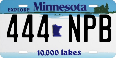 MN license plate 444NPB