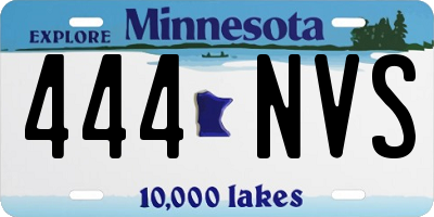 MN license plate 444NVS