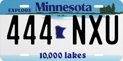 MN license plate 444NXU