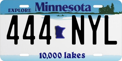MN license plate 444NYL