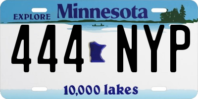 MN license plate 444NYP