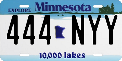 MN license plate 444NYY